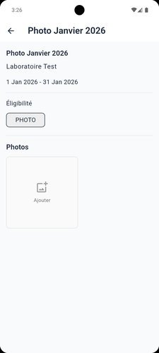 Operation detail view with photo eligibility and upload area