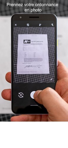 Sending a prescription by photo from the app